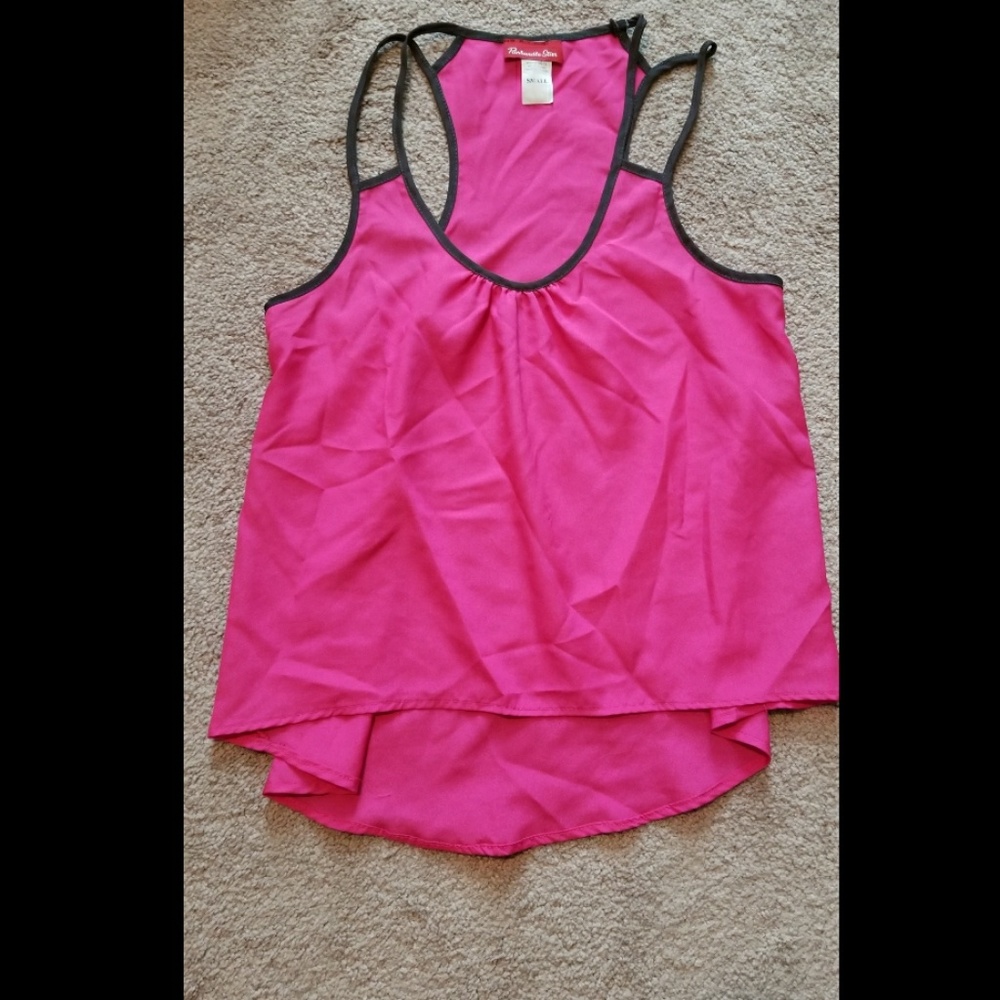 Pink chiffon tank
